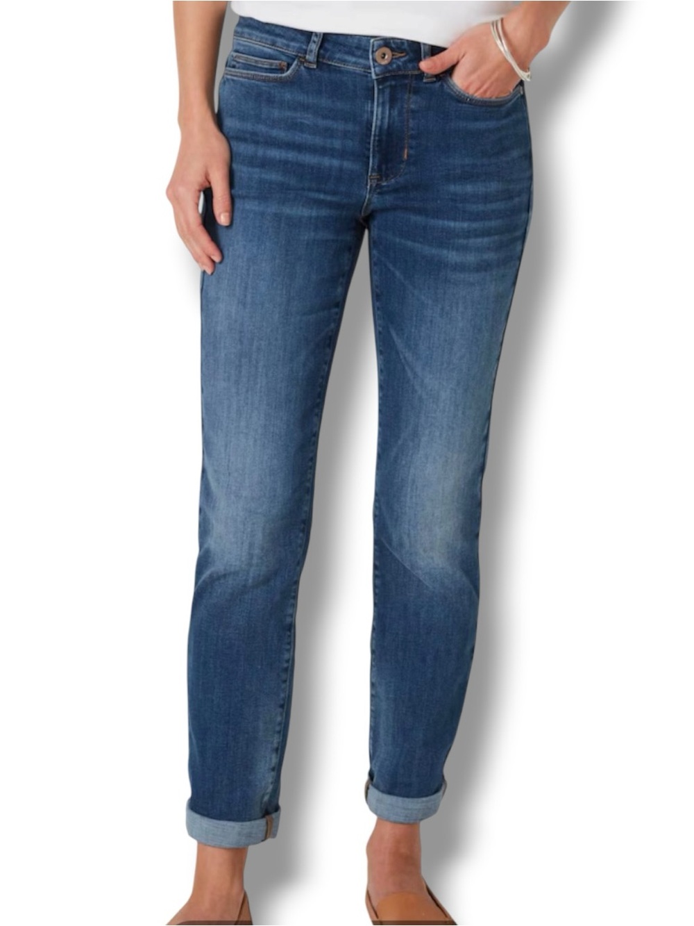 J. Jill Denim Boyfriend Jeans Women's Size 14 NWT Straight Fit Ankle Length